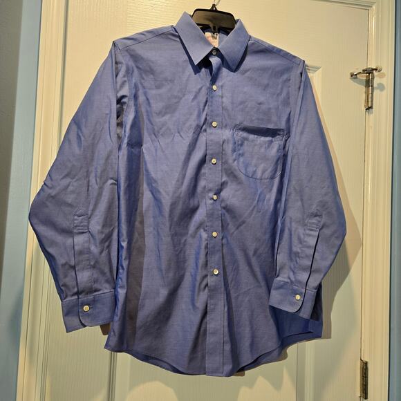 Brooks Brothers 100% cotton Button up Blue 15-33 - Picture 1 of 4